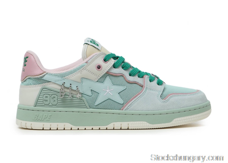 Outlet A Bathing Ape Bape SK8 Sta BAPY Minty Green (W)
