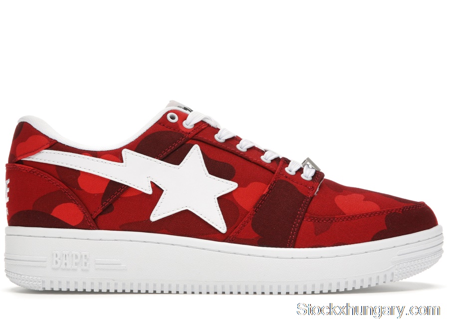 Outlet A Bathing Ape Bape Sta Low Camo Red