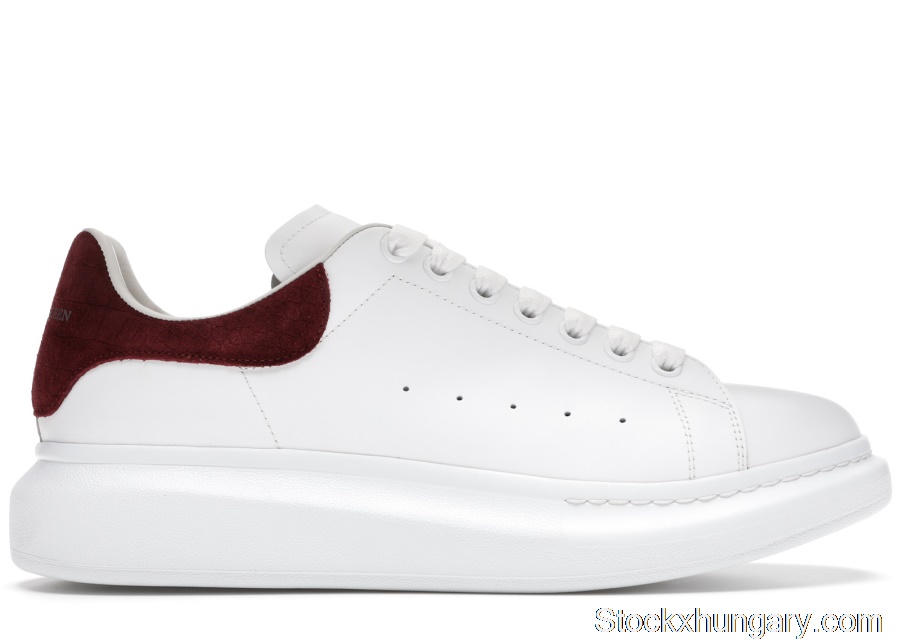 Outlet Alexander McQueen Oversized Burgundy Croc Suede 625162WHZ4K9088