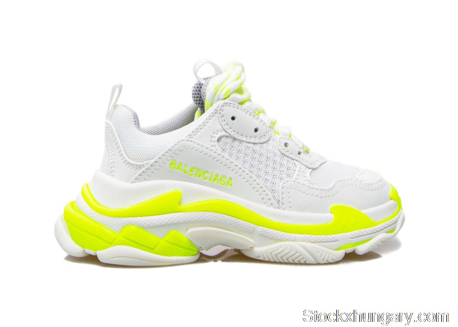 Outlet Balenciaga Triple S White Fluo Yellow (W) 524039W2CA37390