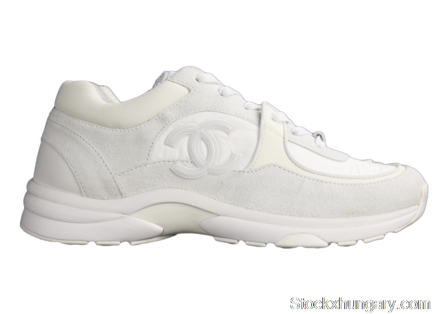 Outlet Chanel CC White Suede G33745 Y52846 0G975