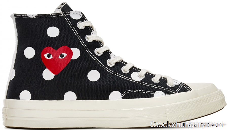 Outlet Converse Chuck Taylor All-Star 70 Hi Comme des Garcons PLAY Polka Dot Black 157250C