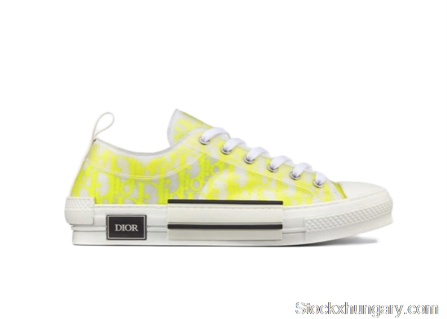 Outlet Dior B23 Low White Yellow Oblique 3SN249YNT_H160