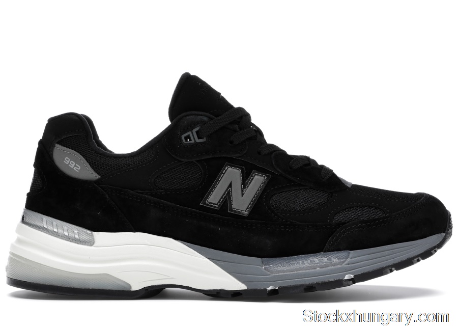 Outlet New Balance 992 Black Grey (Made in USA) M992BL