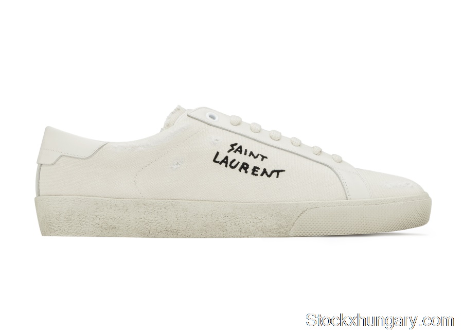 Outlet Saint Laurent Court Classic SL/06 Low Distressed Cream (W) 610648GUP109113