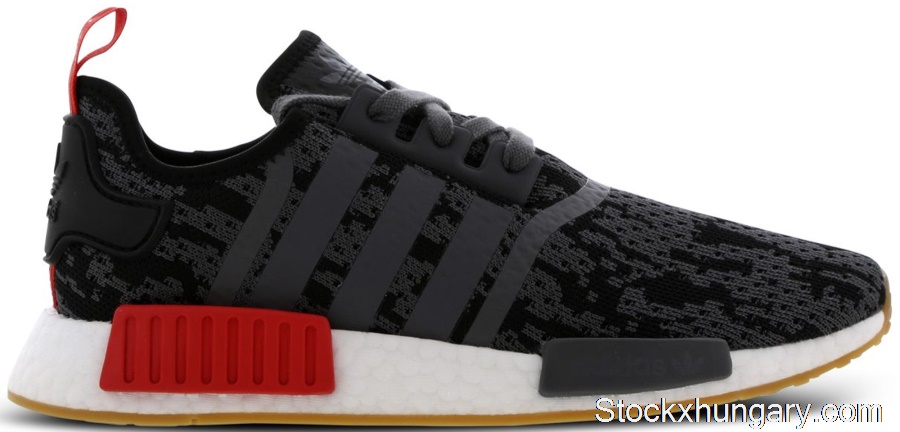 Outlet adidas NMD R1 Black Grey Red Gum (Foot Locker Exclusive) CG6666