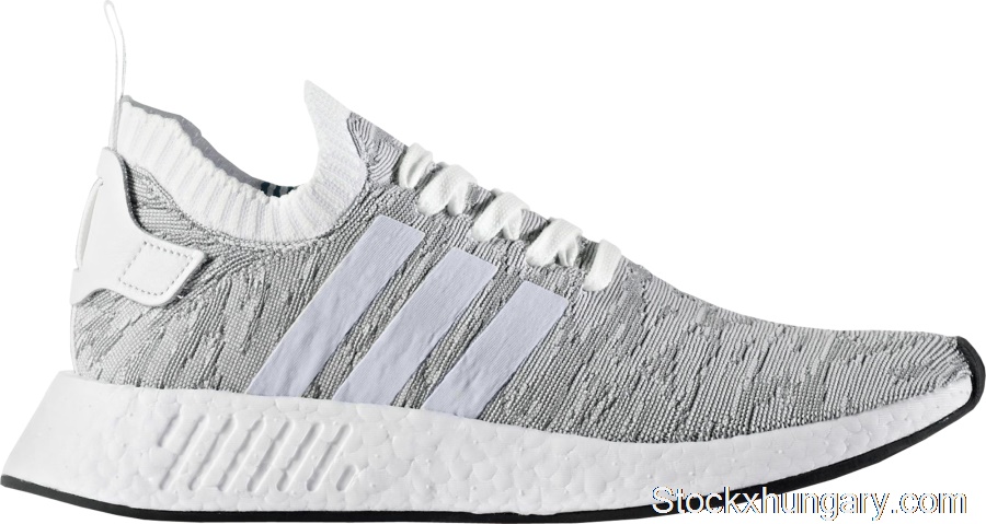 Outlet adidas NMD R2 Primeknit White Black BY9410